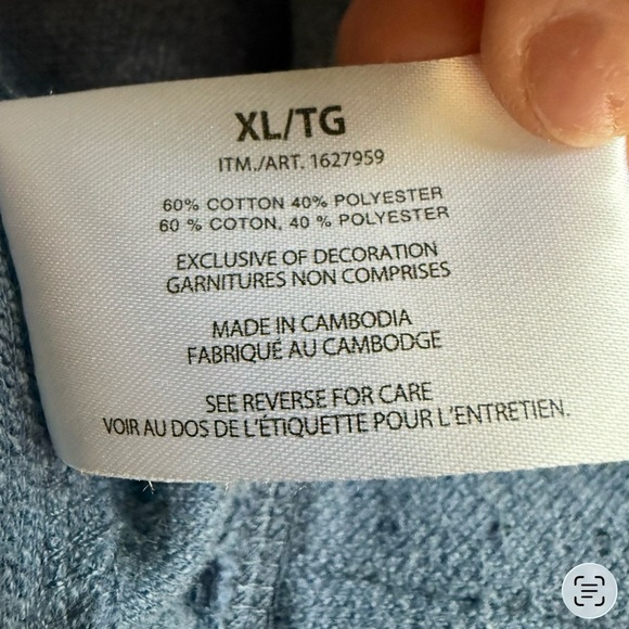 Banana Republic Blue Crewneck Sweatshirt Size XL Minimalist Casual Relaxed - Picture 5 of 13